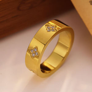 Anello <span class=keywords><strong>di</strong></span> gioielli alla moda da donna placcati in <span class=keywords><strong>oro</strong></span> 18K - Product Image 4