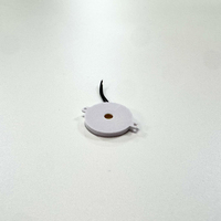 Sonotrode piézoélectrique mince passif SWT personnalisé à haut niveau sonore 16 mm 2,5 kHz avec fils tressés noirs pour petits appareils électroniques domestiques