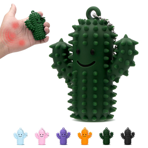 Little Ouchies Pain Fidget Cactus en silicone, outil de stimulation sensorielle pour adultes, porte-clés Grippie à picots pour l'anxiété - Product Image 1