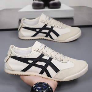 Scarpe da uomo in tela bianca traspirante con soletta in PVC allacciate alla moda per sport per il tempo libero ispirate a <span class=keywords><strong>Forrest</strong></span> <span class=keywords><strong>Gump</strong></span> di piccole dimensioni - Product Image 4