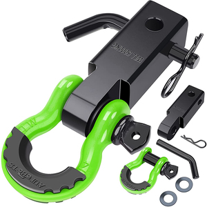 Récepteur <span class=keywords><strong>d</strong></span>'<span class=keywords><strong>attelage</strong></span> de remorque 4*4 Off-Load avec 2 \ "<span class=keywords><strong>D</strong></span> Ring Shackle Recovery Tow Hooks - Product Image 5