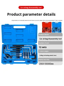 KARLION Ensemble d'outils de réparation et de démontage d'airbag de voiture 12 pièces Clés Douilles pour VW Audi Mercedes-Benz BMW <span class=keywords><strong>Opel</strong></span> Renault - Product Image 5