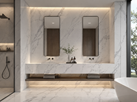 Dalles de marbre Statuario Venato pour îlots de cuisine, carreaux de sol, murs de douche, tables à manger, vasques en pierre et panneaux à motifs.