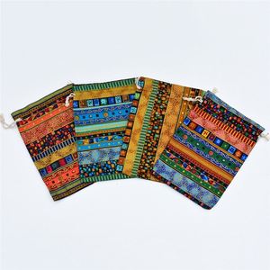 Jewelry Packaging 10x14cm National Style <b>Bag</b> <b>Gift</b> Jewelry Drawstring <b>Bag</b> Linen Packaging <b>Bag</b> - Product Image 1