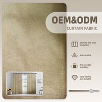 Tissu de rideau ODM&OEM en polyester texturé avec motif décoratif en relief