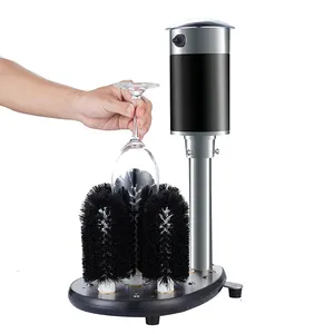 Counter top Bar portabel kedai kopi wastafel kaca Rinser cangkir otomatis mesin cuci dengan sikat