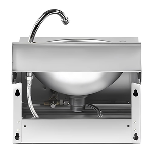 Lavabo de acero inoxidable SS304 de pared con accionamiento por rodilla, el más vendido, certificado NSF, resistente a la corrosión, apto para uso alimentario. - Product Image 4