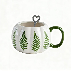 Tazza di zucca in ceramica personalizzata per il ringraziamento autunno tazza di caffè regalo per gli amici e la famiglia autunno zucca decorazione - Product Image 2