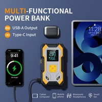 Compresseur d'air multifonctionnel RideWise 4-en-1, démarreur de secours 2000A, gonfleur de pneus portable 150 PSI pour voiture