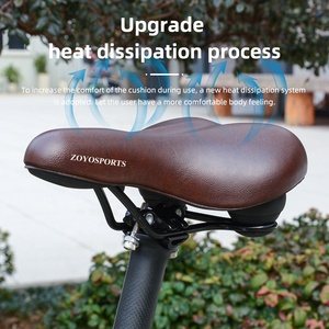 Sillín de bicicleta ZOYOSPORTS asiento de bicicleta cómodo y ventilado de cuero PU de alta calidad para hombres y mujeres - Product Image 4