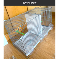 Portable Grand Double chambre canari pigeon cage métal cage à oiseaux moineau oiseau volière fer cage jaulas