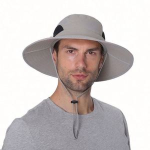 Wholesale <b>Summer</b> Waterproof Bucket <b>Hat</b> Beach <b>Hat</b> Sun Protective Fishing Boonie <b>Hat</b> for <b>Men</b> - Product Image 1