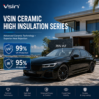 Film teinté pour vitres en céramique nano, 95% de rejet de chaleur IRR, 99% de blocage des UV, sans interférence de signal, sans métal, pour voitures et camions