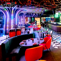Ensemble de meubles de bar de restaurant en cuir moderne J2S, plateau de table en pierre, écologique, durable, qualité commerciale, facile à nettoyer pour hôtel