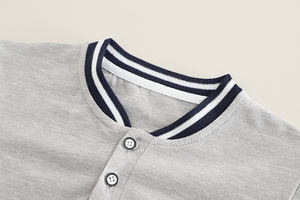 <span class=keywords><strong>2025</strong></span> Fabricante Crianças Roupas Colarinho Listrado Top Manga Curta Casual Jeans Meninos Conjuntos De Roupas Verão - Product Image 6