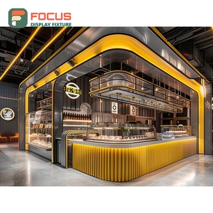 Étagère de présentation de café moderne, haute, ouverte, pour l'espace de vente de grains, avec cadre noir, pour la présentation de produits de café - Product Image 5