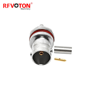 Thẳng BNC nữ Jack phía trước gắn kết vách ngăn Kết nối không thấm nước uốn loại cho rg179 Cáp video không dây - Product Image 2