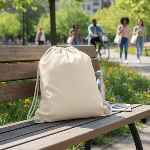 Moira Sustainable <b>Drawstring</b> <b>Backpack</b> with Advertising Rope Eco-Friendly and Stylish - Product Image 3