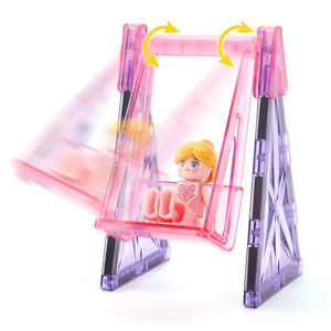 100 Uds <span class=keywords><strong>castillo</strong></span> con escalera fábrica OEM ODM Starshine <span class=keywords><strong>Frozen</strong></span> balcón columpio azulejos magnéticos imán juegos <span class=keywords><strong>de</strong></span> bloques <span class=keywords><strong>de</strong></span> construcción para niños - Product Image 3