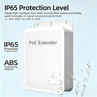 Extensor PoE de Pared de 90W para Cámaras CCTV y AP, 5 Puertos Cat6 RJ45, Extensor PoE Gigabit Impermeable 1 Entrada 4 Salidas, Venta Caliente de Fábrica