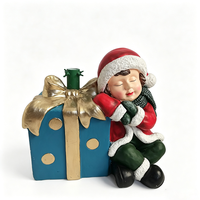 Base Decorativa para Árbol de Navidad con Figura de Muñeco de Nieve y Papá Noel, con Bolsa de Regalos, Marca MGO