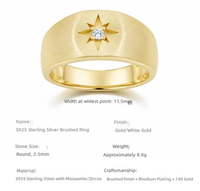 Bague en argent S925 à six branches en étoile, sertie de moissanite, best-seller, fabriquée en Italie selon la technique Buchillasi, micro-pavée
