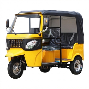 Tuk Tuk Elettrico Giallo a Tre Ruote, Triciclo Durevole con Tettoia Chiusa, <span class=keywords><strong>Taxi</strong></span> Passeggeri a Batteria per Africa/Latino America - Product Image 1