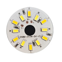 Carte de source de lumière LED DC 5V 3W 31mm OD/10mm en aluminium PCB SMD5730 Modules LED blanc/chaud/neutre/rouge/vert/bleu/jaune/violet