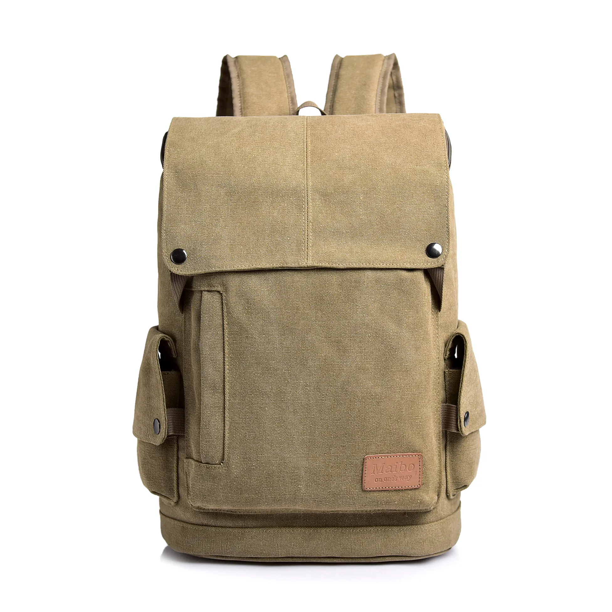 Wholesale price durable large capacity bag low MOQ vintage flap backpack men