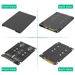 Adaptateur double NGFF M.<span class=keywords><strong>2</strong></span> B Key SSD vers SATA III <span class=keywords><strong>2</strong></span>,5 pouces avec boîtier en plastique noir - Product Image 6