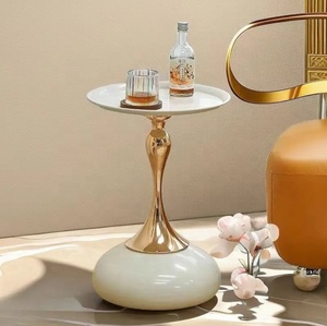 Pháp Bàn Cà Phê Dễ Dàng Để Lắp Ráp Châu Âu Sắt Bên Bảng Cho Không Gian Nhỏ Phong Cách Mộc Mạc Phòng Khách Đồ Nội Thất Nhà Kim Loại - Product Image 4