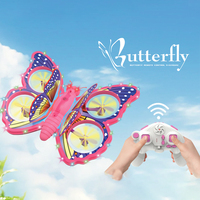 Avion télécommandé quadricoptère papillon en mousse, jouet planeur de combat pour enfants avec chargeur et piles
