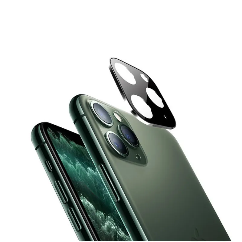 Metal Frame Camera Lens with retail box Tempered Glass Camera Screen Protector For iphone 11 Pro Max