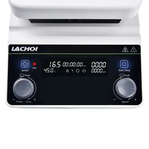 منتج جديد من LACHOI بسعة كبيرة ، أداة مختبر بأداة تسخين مع محرك مغناطيسي لضبط درجة الحرارة والوقت والسرعة - Product Image 3
