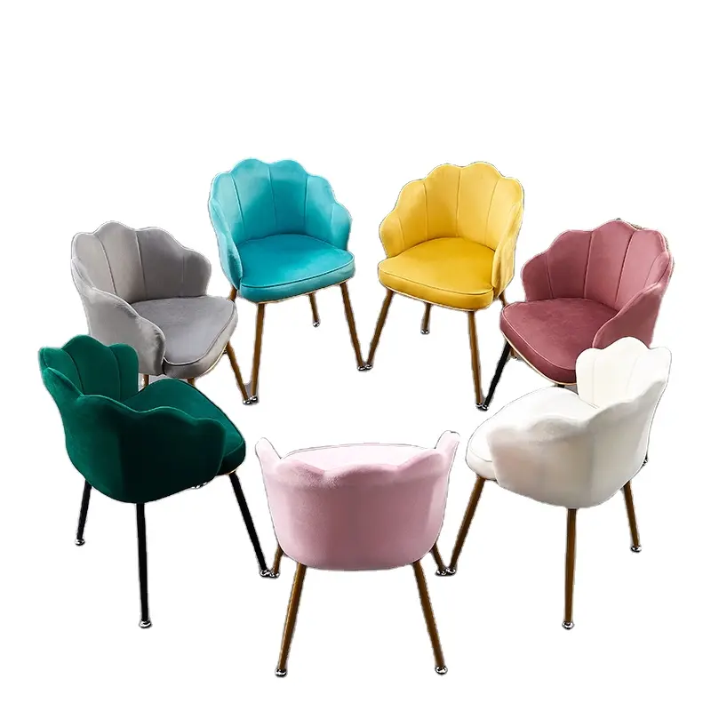Venta al por mayor de muebles de fábrica Beautfy Silla de comedor de ocio de terciopelo nórdico moderno sillas de comedor de lujo