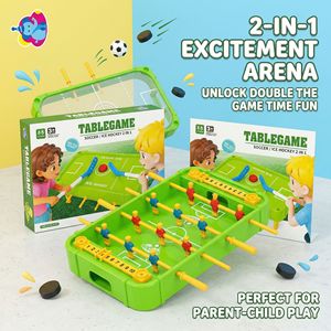 Jeu <span class=keywords><strong>de</strong></span> table <span class=keywords><strong>de</strong></span> football et hockey sur <span class=keywords><strong>glace</strong></span> 2 en 1, double gameplay, interaction parent-enfant, dès 3 ans, jouet en plastique, sport d'intérieur - Product Image 2