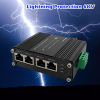 Injecteur PoE+ Industriel Renforcé 2 Ports Gigabit, 30W Max par Port, Entrée 12~48VDC, 4x RJ45, Boîtier en Aluminium, Montage sur Rail DIN