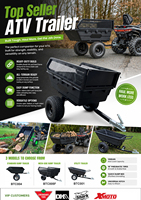 Remorque basculante robuste pour ATV, UTV, travaux forestiers, jardinage et agricoles