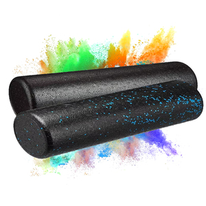 Rouleau de massage en mousse EVA haute densité, écologique, portable, solide, mini, pour yoga, vente en gros, personnalisable, 30, 45, 60, <span class=keywords><strong>90</strong></span> <span class=keywords><strong>cm</strong></span>, noir, logo personnalisé - Product Image 1