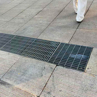 Grille de drainage de tranchée sur mesure en acier galvanisé pour allées, couvercle de tranchée pour immeubles de bureaux et entrepôts