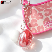Bouteille de parfum capillaire rose personnalisée de 15ml Bouteille de pulvérisation cosmétique avec pompe et pendentif Bouteille de soin de la peau à bas prix Emballage cosmétique