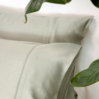 Parure de draps 4 pièces OEM en viscose de bambou lyocell 300T, taille personnalisée, logo, écologique, respirante, style européen