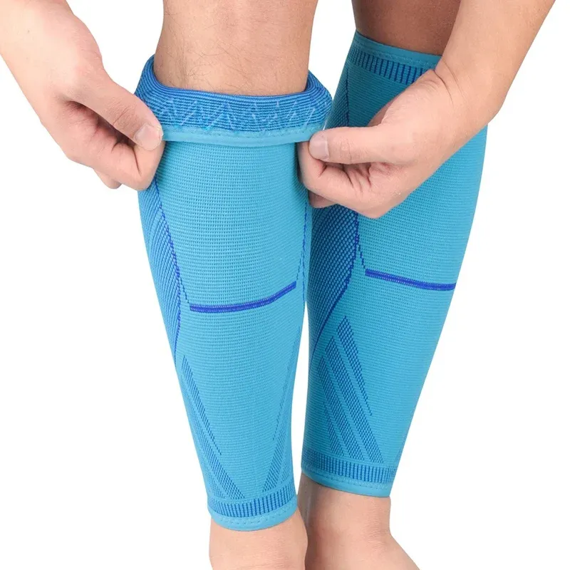 Manchons de compression pour jambes de sport, genouillère de basket-ball, protection du mollet et du tibia, 1 paire