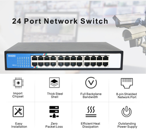 Cung cấp điện Rack mount 2.5GB 24 cổng mạng 100 24 cổng mạng Thiết bị chuyển mạch - Product Image 4