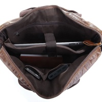 Sac à dos pour ordinateur portable léger en cuir véritable de qualité supérieure pour hommes et femmes avec protection rembourrée pour ordinateur portable et compartiments spacieux