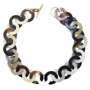 Magnifique collier en corne fait main, bijoux aux tons terreux, cadeau de luxe pour unisexe, tenues naturelles, bohème minimaliste - Product Image 3