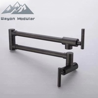 Série de robinets de cuisine haut de gamme en laiton massif, designs luxueux en cuivre brossé doré antique et modernes à bec extractible