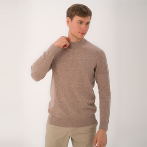 Mode pull pull marque privée laine câble tricot mongol 100% pull en cachemire hommes - Product Image 3