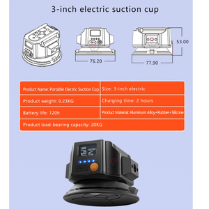 Mới 3inch 75mm điện tử cốc hút chân không Sucker Hệ thống thông minh chụp ảnh máy ảnh siêu dài chờ pin cuộc sống tay công cụ - Product Image 4
