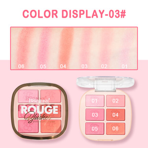 Cosmétiques Gel non volant Blush et Enlumineur multicolore, <span class=keywords><strong>Palette</strong></span> de fards à joues et fards à paupières, pour un effet 3D éclatant et un contouring, couleurs européennes et américaines - Product Image 3